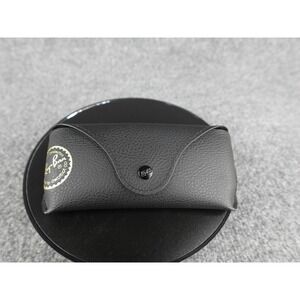 Ray Ban Black Faux Leather Hard Shell Sunglasses Case with Snap Closure